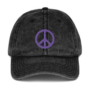 Vintage Cotton Twill Cap Black/Purple