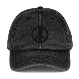 Vintage Cotton Twill Cap Black/Black