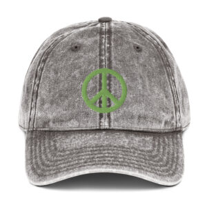 Vintage Cotton Twill Cap Gray/Kiwi