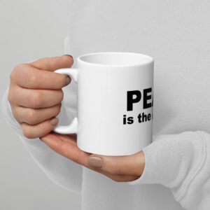White glossy mug