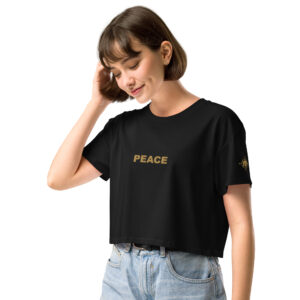 Embroidered PEACE Women’s crop top