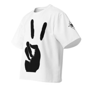 Peace Fingers Oversized cotton t-shirt