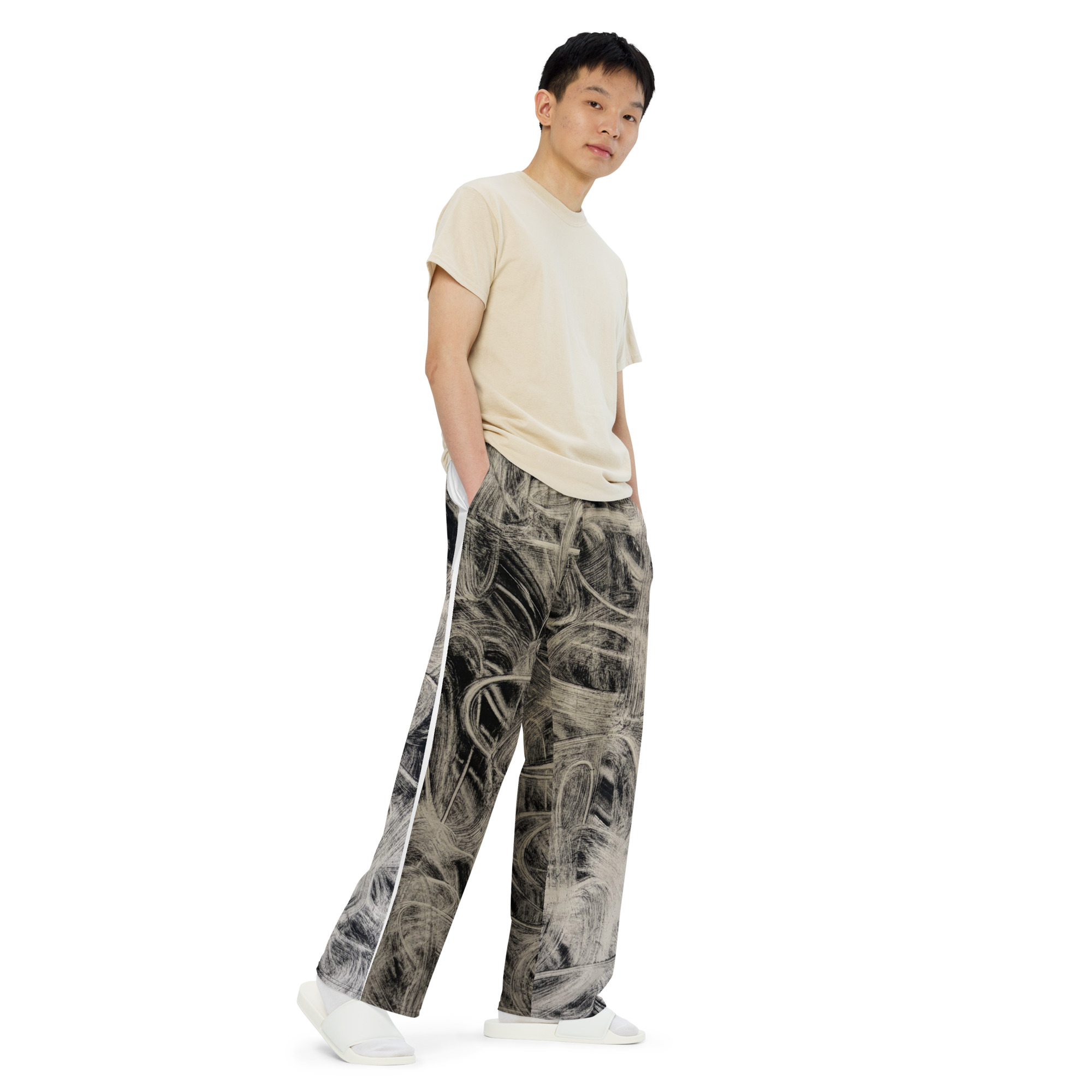 All-over print unisex wide-leg pants - Image 2