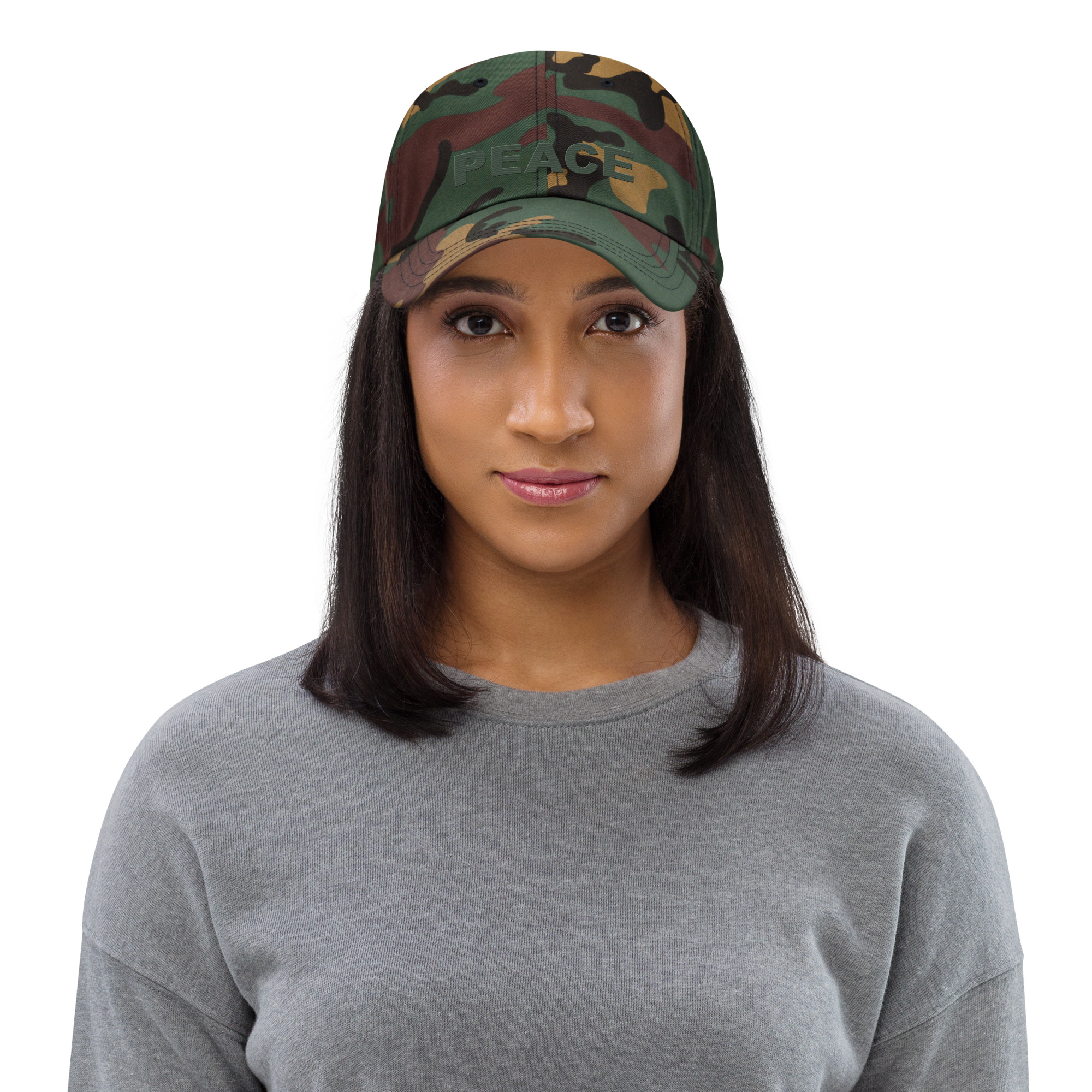Iconic Camo Hat Embroidered Green - Image 3