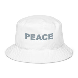 Organic Bucket Hat Embroidered Silver