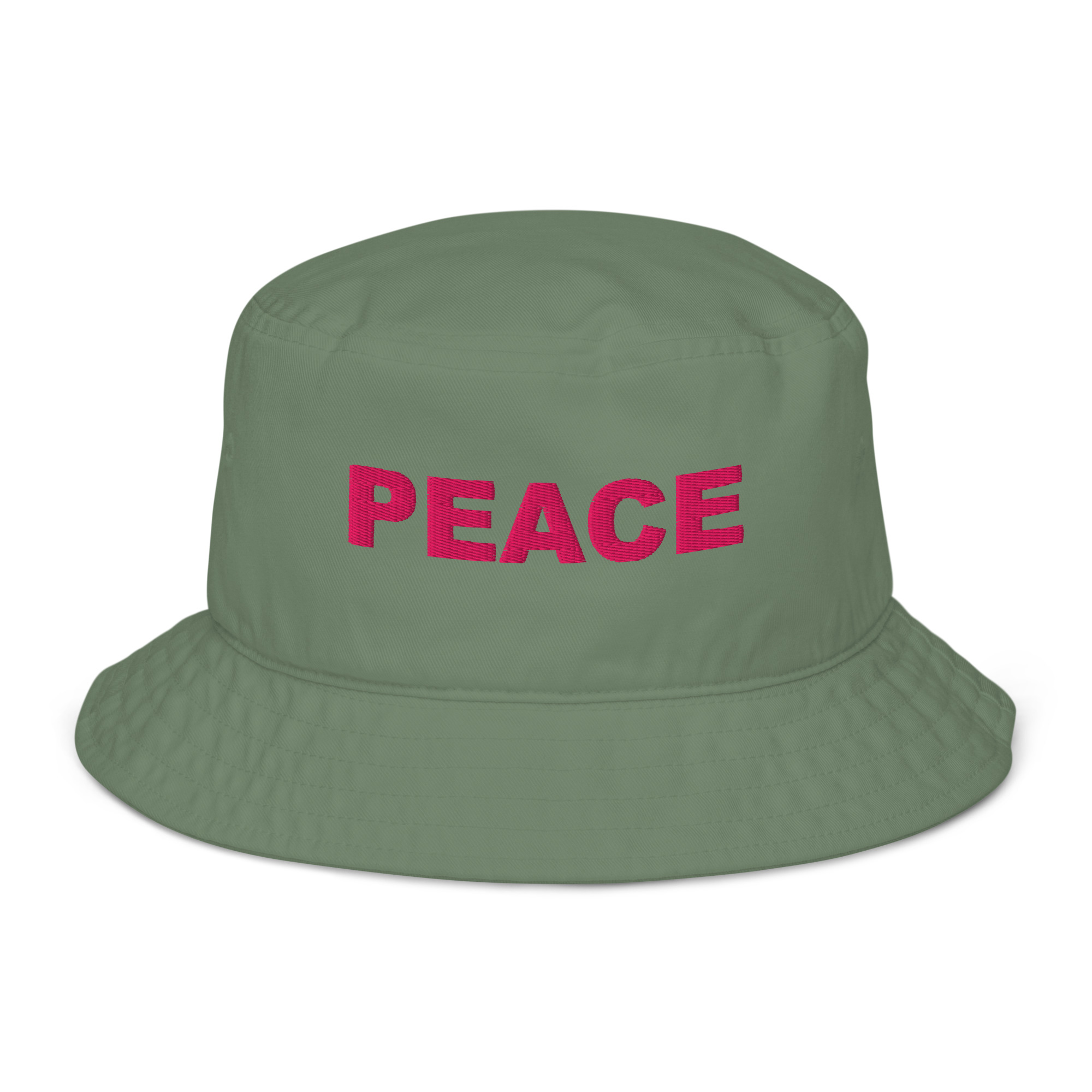 Organic Bucket Hat Embroidered Flamingo - Image 2