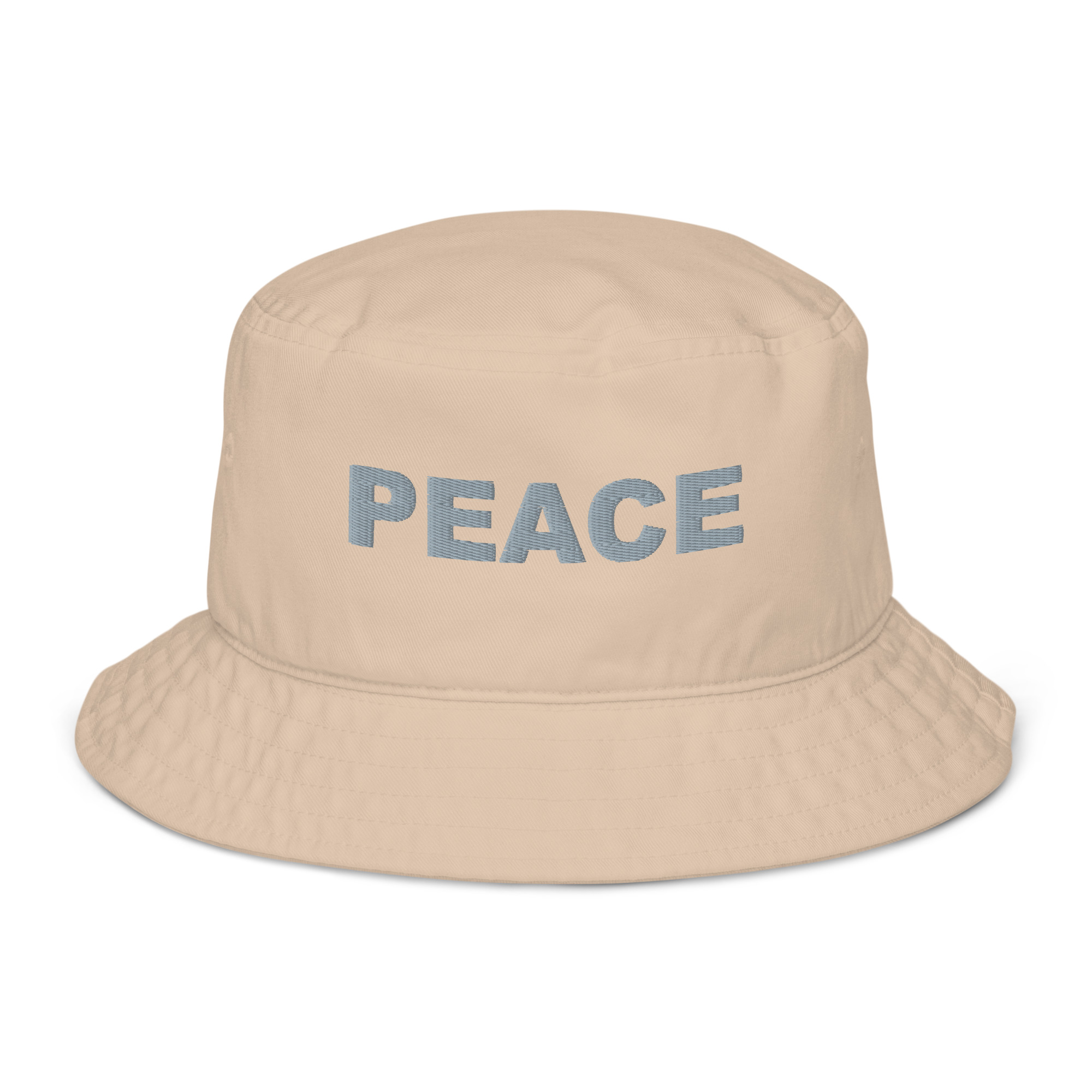 Organic Bucket Hat Embroidered Silver - Image 4