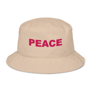 Organic Bucket Hat Embroidered Flamingo
